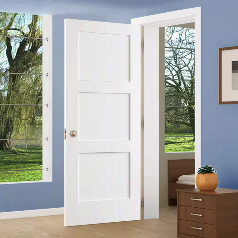 Shaker 3-panel solid core door